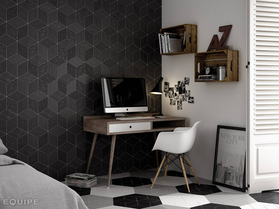 Rhombus Wall / Floor Tile, Equipe Ceramicas Equipe Ceramicas Modern Study Room and Home Office
