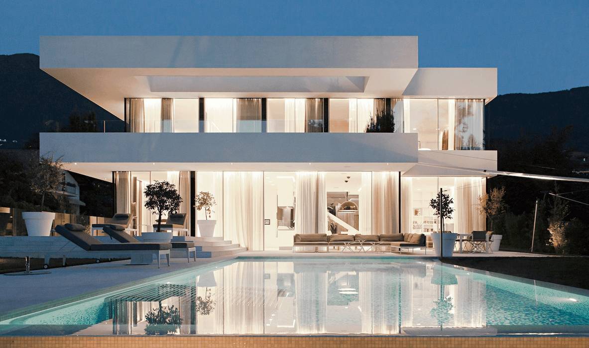 monovolume architecture + design Piscinas de estilo moderno