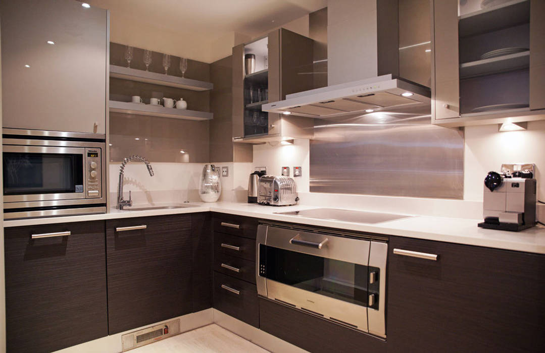 Chelsea Harbour Apartment homify Kitchen