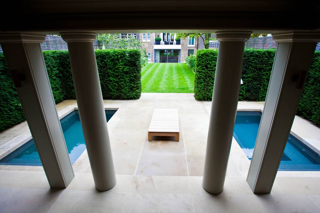 Twin Plunge Pools , London Swimming Pool Company London Swimming Pool Company Colonial style pool