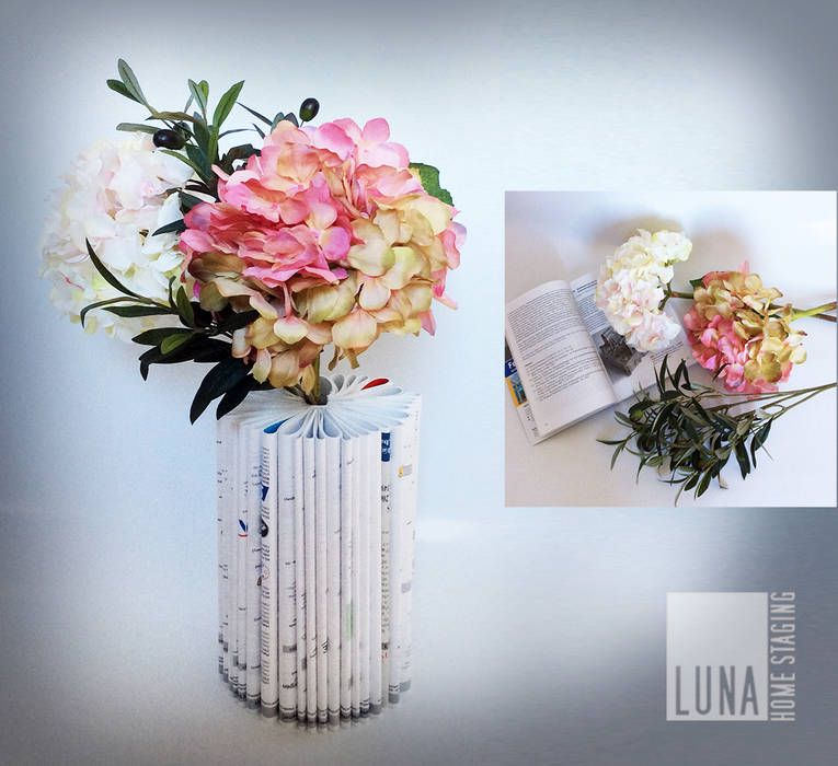 Selber machen - Book Vase, Luna Homestaging Luna Homestaging 모던스타일 주택