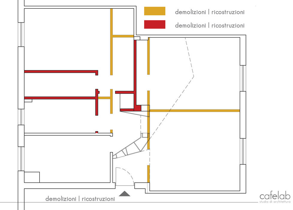 Arredi scultorei per un appartamento a Milano, CAFElab studio CAFElab studio Casas modernas