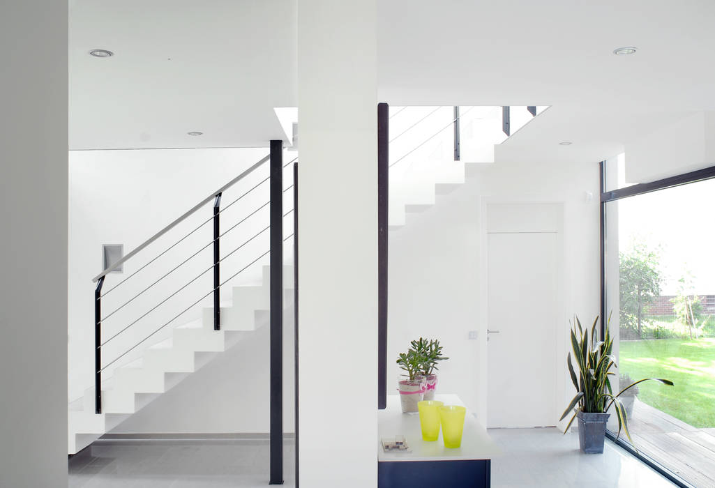 Haus Börger, Architekten Spiekermann Architekten Spiekermann Modern Corridor, Hallway and Staircase