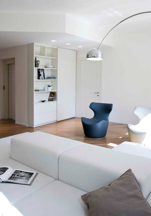 casa open space, marta novarini architetto marta novarini architetto Modern living room Sofas & armchairs