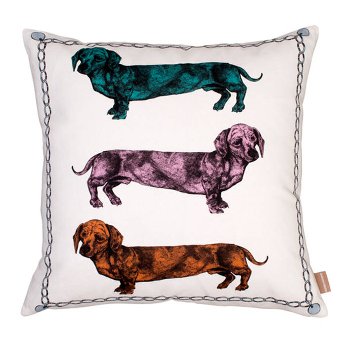 Lisa Bliss Dachshund Cushion Anthea's Home Store Гостиные в эклектичном стиле Аксессуары и декорации