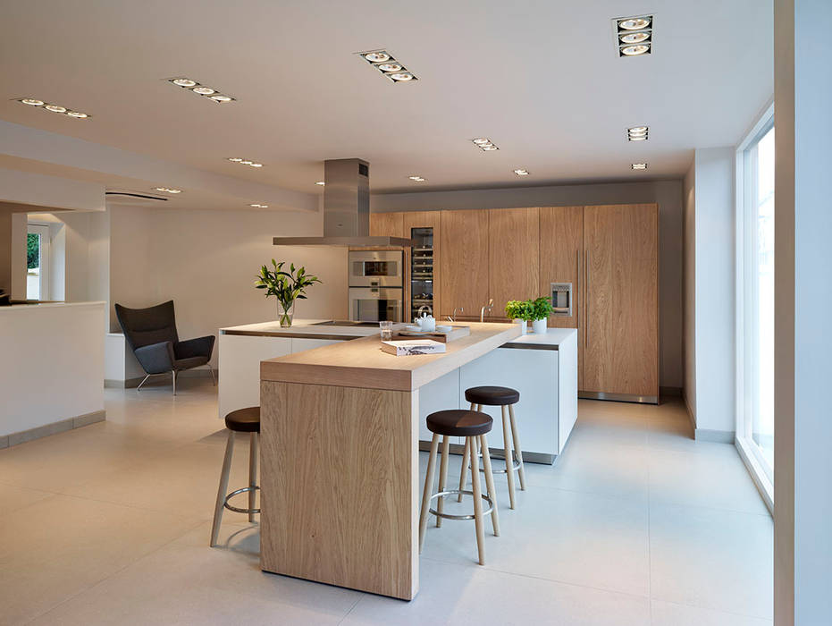 bulthaup b3 kitchen Rough Sawn Oak bar Hobson's Choice Modern Houses