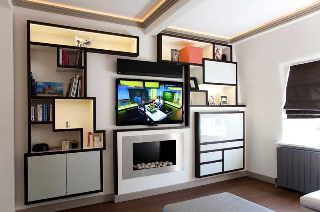 Living Room Prestige Architects By Marco Braghiroli 모던스타일 거실 Living room,living room,modern,tv unit