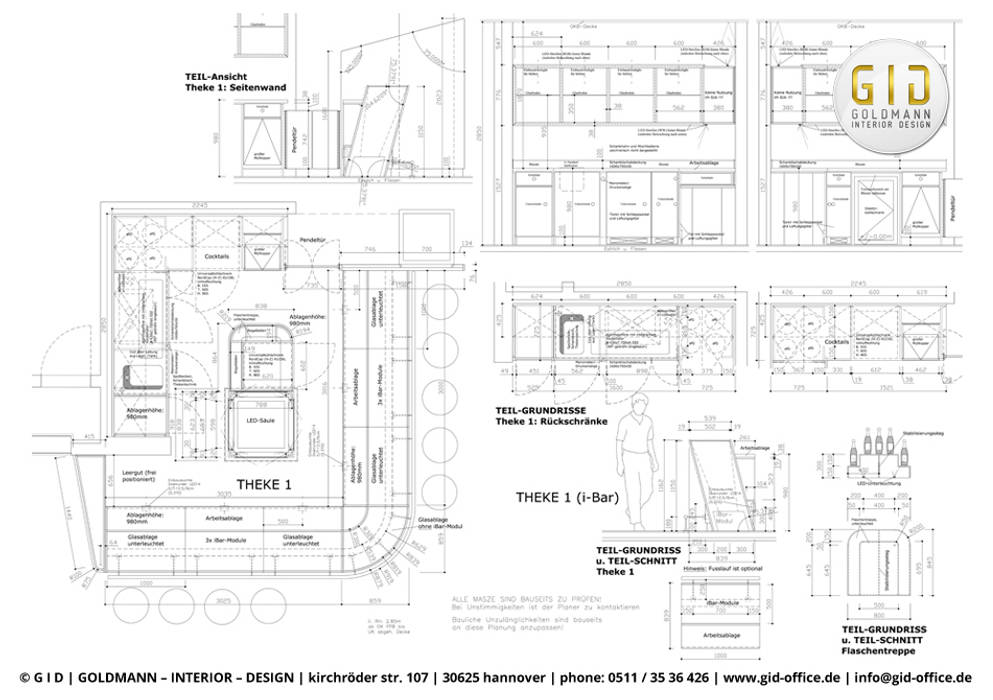 Auszüge von Planungen (CAD-Pläne), GID / GOLDMANN-INTERIOR-DESIGN GID / GOLDMANN-INTERIOR-DESIGN