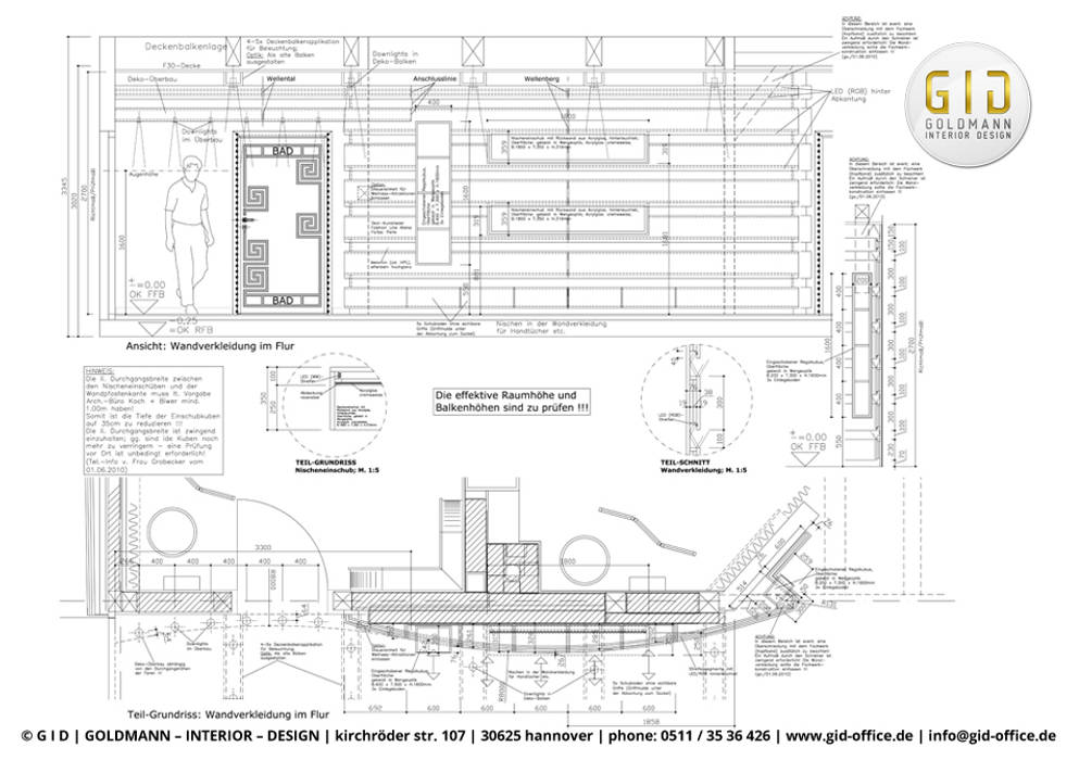 Auszüge von Planungen (CAD-Pläne), GID / GOLDMANN-INTERIOR-DESIGN GID / GOLDMANN-INTERIOR-DESIGN