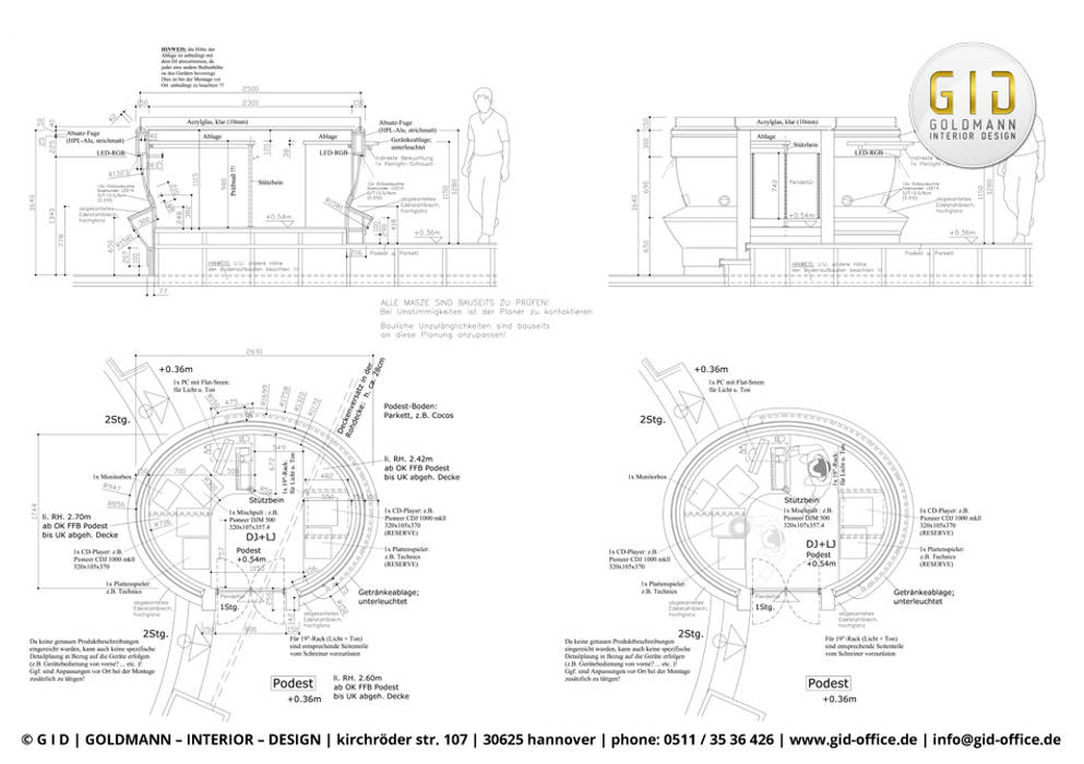 Auszüge von Planungen (CAD-Pläne), GID / GOLDMANN-INTERIOR-DESIGN GID / GOLDMANN-INTERIOR-DESIGN