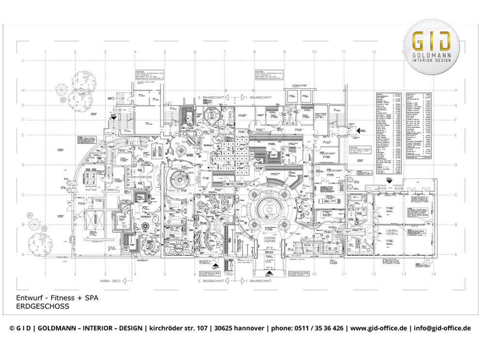 Auszüge von Planungen (CAD-Pläne), GID / GOLDMANN-INTERIOR-DESIGN GID / GOLDMANN-INTERIOR-DESIGN