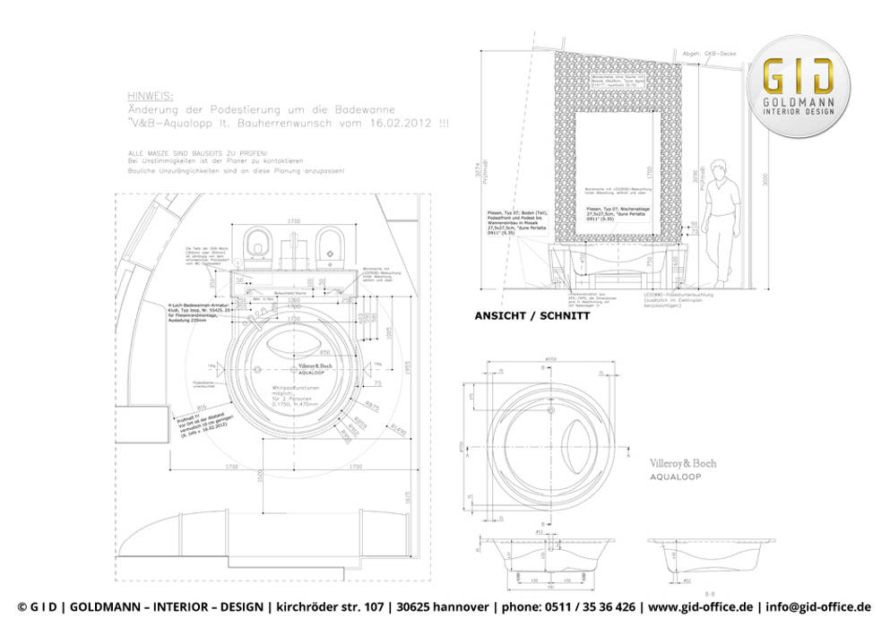 Auszüge von Planungen (CAD-Pläne), GID / GOLDMANN-INTERIOR-DESIGN GID / GOLDMANN-INTERIOR-DESIGN