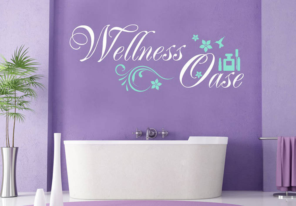 Wandtattoo Wellness Oase 2 (2-farbig) K&L Wall Art Ausgefallene Wände & Böden Wanddekorationen
