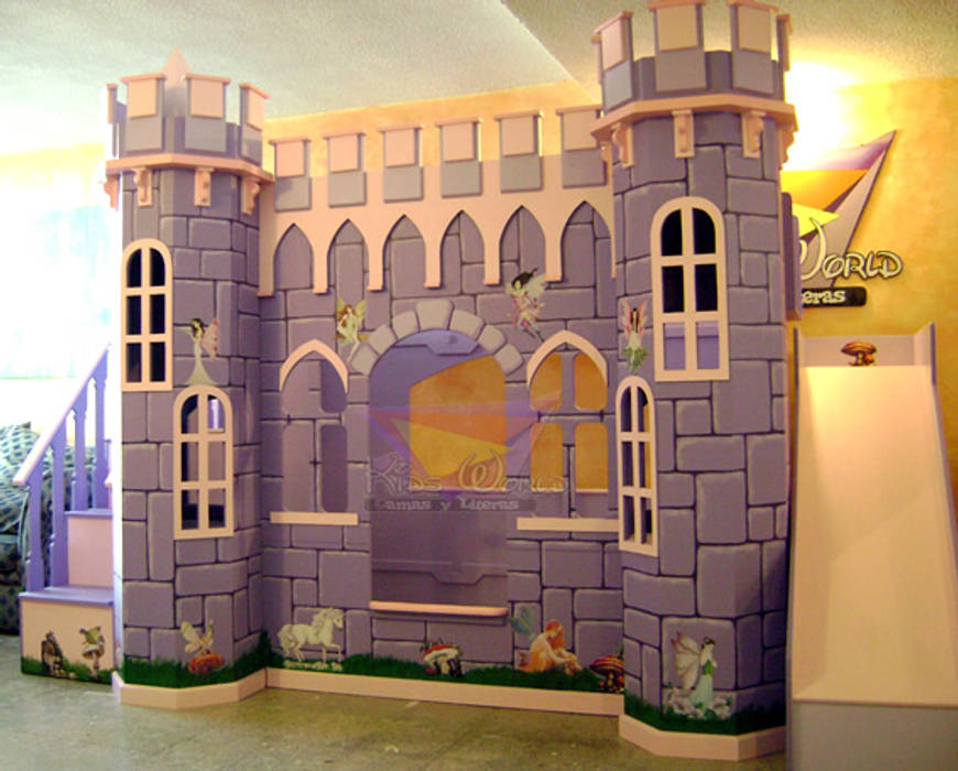 Elegante castillo morado Kids World- Recamaras, literas y muebles para niños Dormitorios infantiles clásicos Camas y cunas