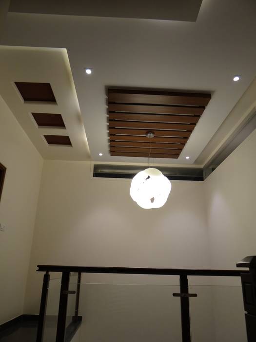 Double Height Lobby Ceiling Modern Corridor Hallway Stairs By