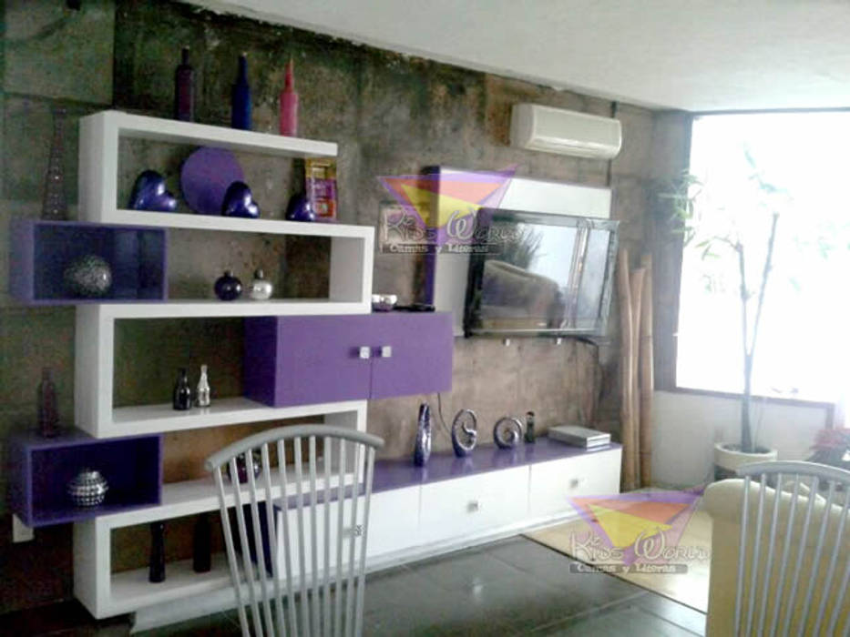 Mueble para estancia en color morado Kids World- Recamaras, literas y muebles para niños Almacén Almacenamiento