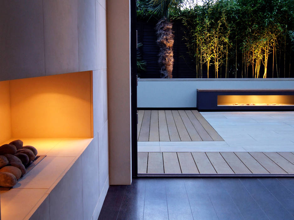 Minimalist bench MyLandscapes 庭院 outdoor,built-in,bench,mnimalist,lighting,garden