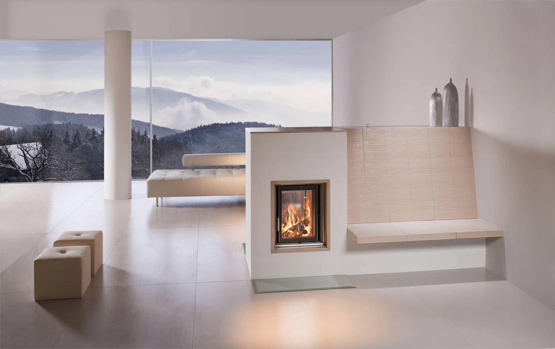 homify Modern living room Fireplaces & accessories