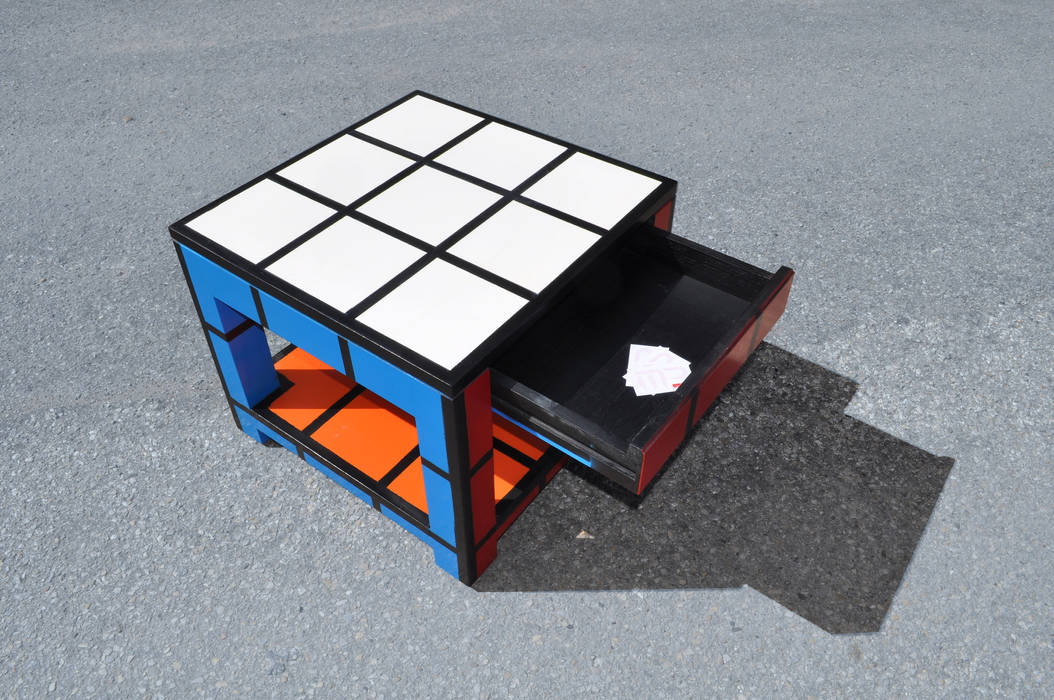 Rubik tavolino basso da fumo con cassetto, Studio MP Studio MP Soggiorno moderno Sgabelli & Sedie