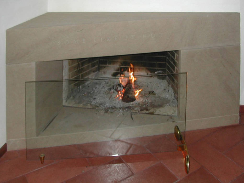 fireplace 2, CHRISTIAN THEILL DESIGN CHRISTIAN THEILL DESIGN Modern Oturma Odası Şömine & Aksesuarları