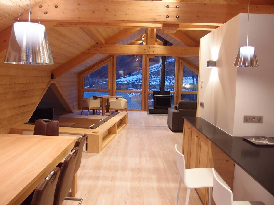 Chalet pieds des Pistes, DAI Création DAI Création Maisons modernes