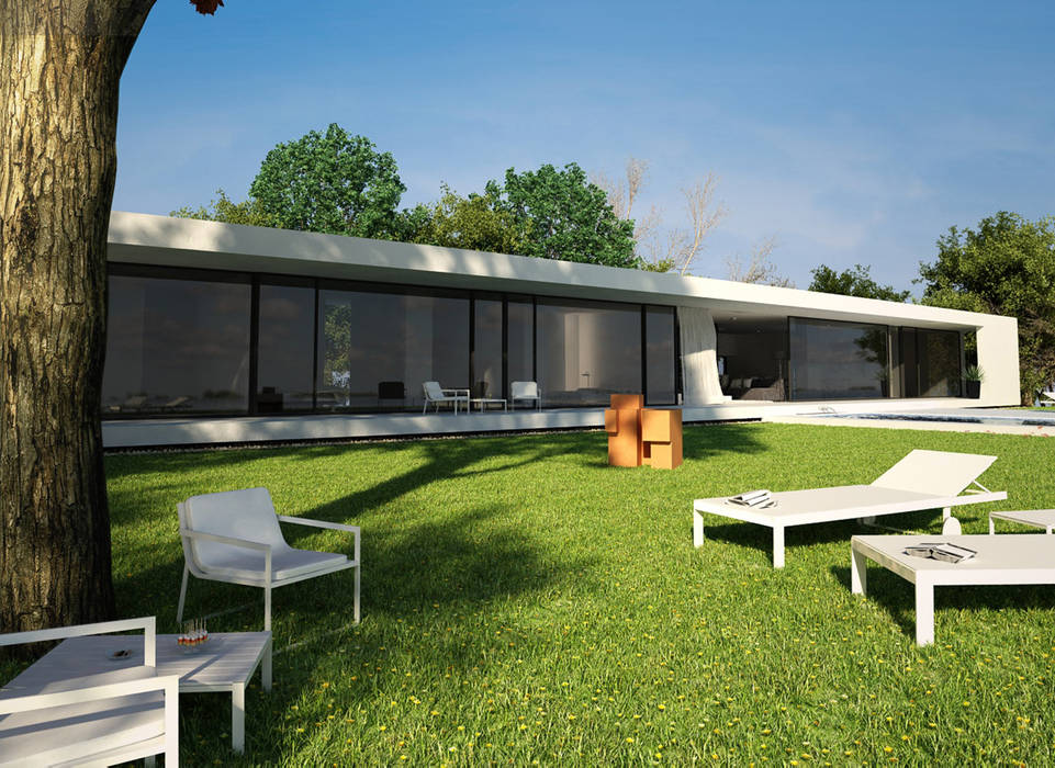 Exterior DUE Architecture & Design Casas de estilo moderno