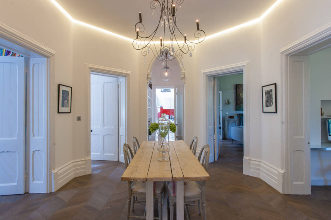 AG175_TwickenhamApartment, Morgan Harris Architects Ltd Morgan Harris Architects Ltd Eclectic style dining room