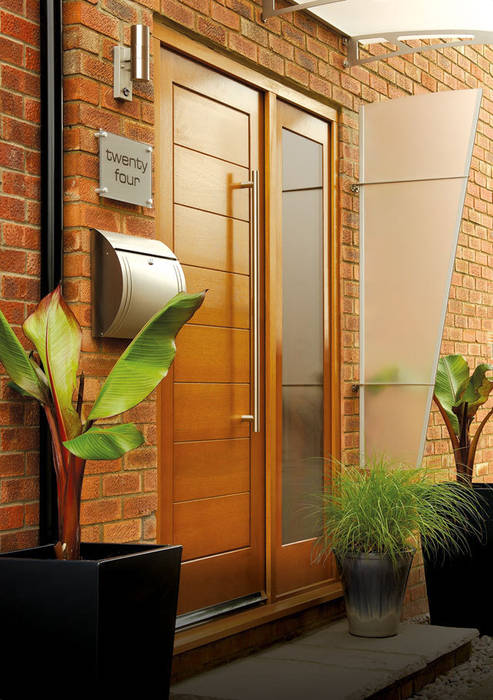 Modena Oak Side Panel Door Set Modern Doors Ltd Modern style doors Doors