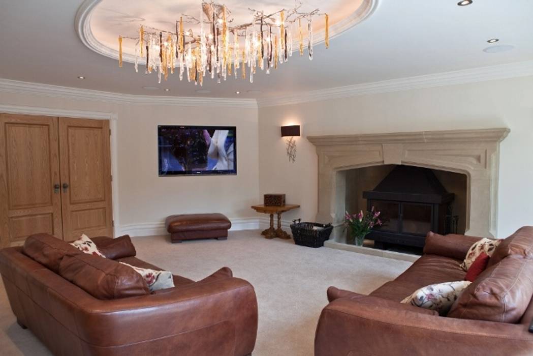 Lighting and Automation Systems Inspire Audio Visual Classic style media room
