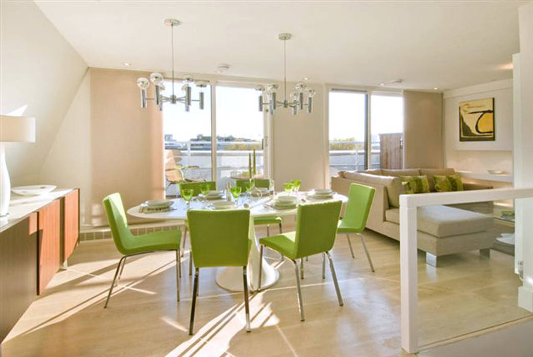 ​PROJECT: Penthouse in London's West-End. AH Interior Design Comedores de estilo moderno