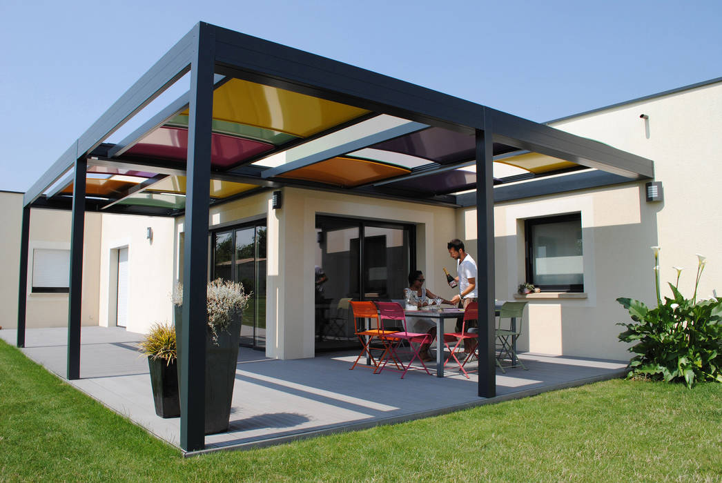 La PERGOLA ARLEQUIN par SOLISYSTEME, SOLISYSTEME SOLISYSTEME Modern garden