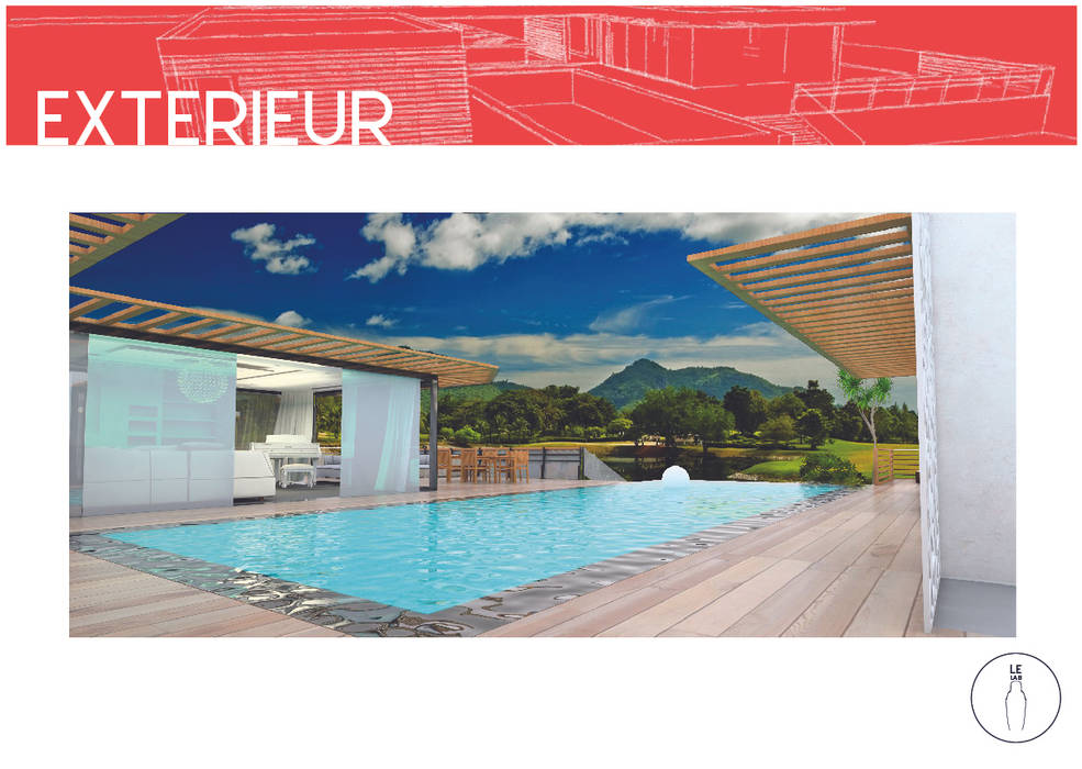 Villa / Palm -Hills Residence / Hua-Hin / Thaïlande, LE LAB Design LE LAB Design Piscinas de estilo moderno