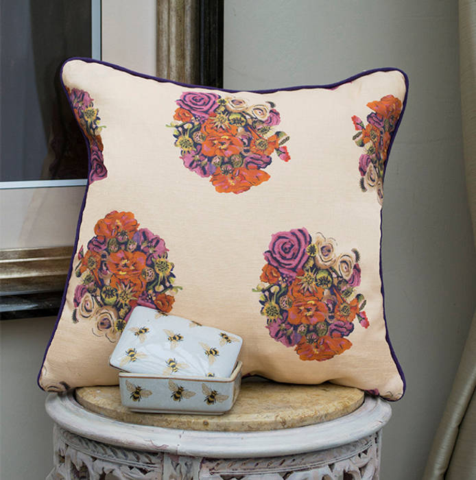 British Bouquet Cushion Occipinti Country style bedroom Textiles