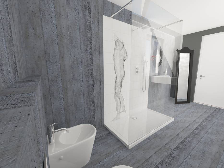 progettazione virtuale bagno Inarte Progetti di Lucio Mana Bagno eclettico