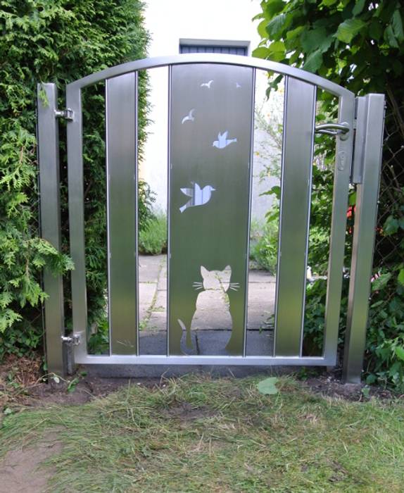Custom Stainless Steel Garden Gates Modern Garden By Edelstahl Atelier Crouse Modern Homify