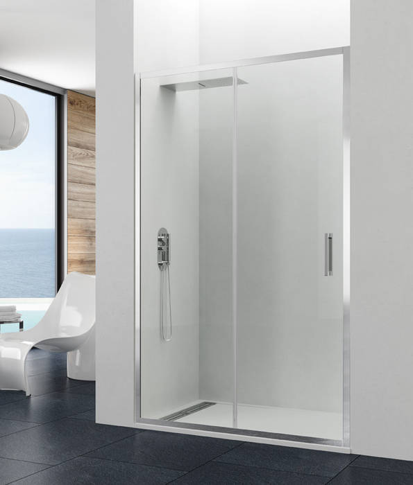 Mampara de ducha modelo Prestige 1fijo + 1corredera MAMPARASYMAS ONLINE, SLU Baños de estilo moderno Vidrio Decoración