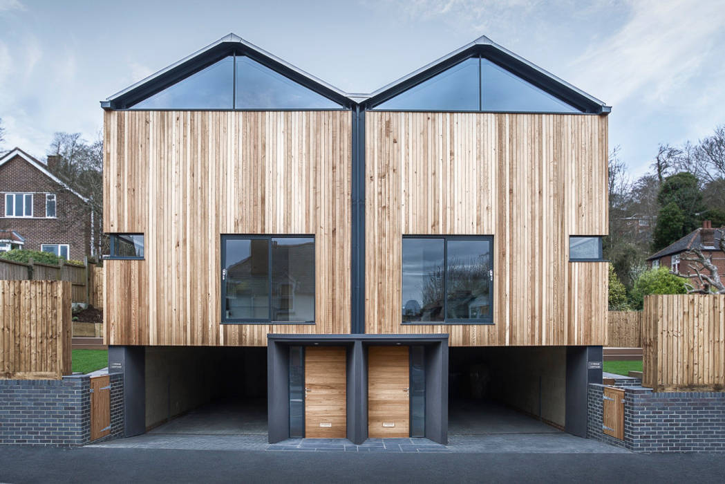 The Cedar Lodges Adam Knibb Architects 現代房屋設計點子、靈感 & 圖片