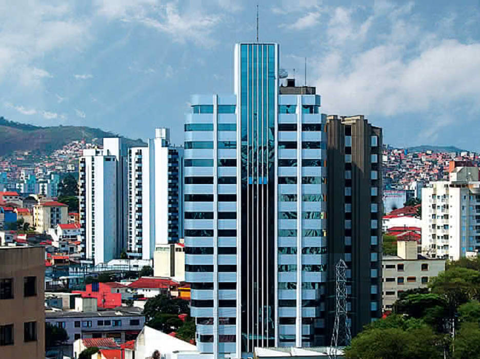 VISTA PARCIAL SAMMARONE OFFICES Douglas Piccolo Arquitetura e Planejamento Visual LTDA. Espaços comerciais Edifícios comerciais