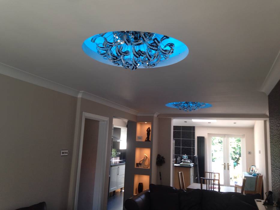 Ceiling with circles built in, Lancashire design ceilings Lancashire design ceilings Living room
