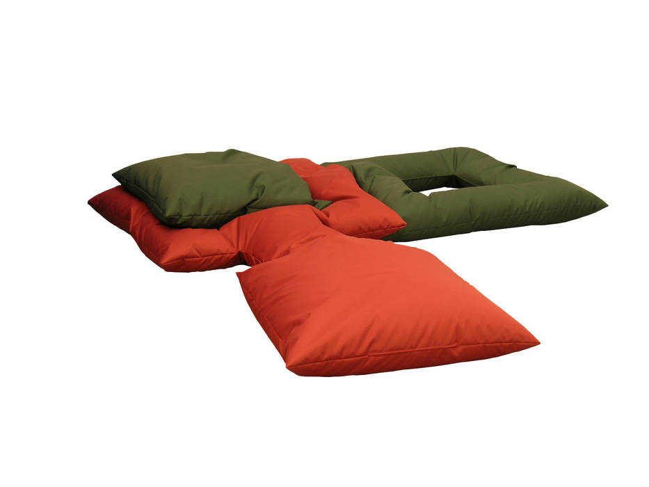 CHILLOW Nylon indoor olive / dark red PYG® Minimalistische Wohnzimmer Sofas und Sessel