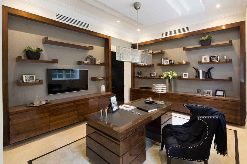 Fairways at the Bishops Avenue, Celia Sawyer Luxury Interiors Celia Sawyer Luxury Interiors Modern study/office