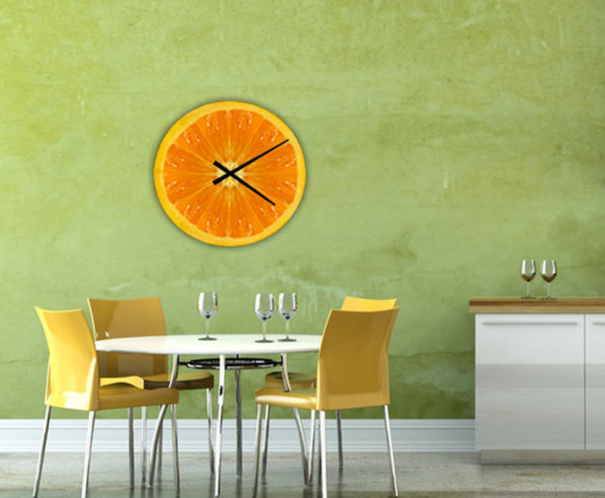 reloj pared diseño naranja GRECAR IDEA SL Casas modernas: Ideas, imágenes y decoración Decoración y accesorios