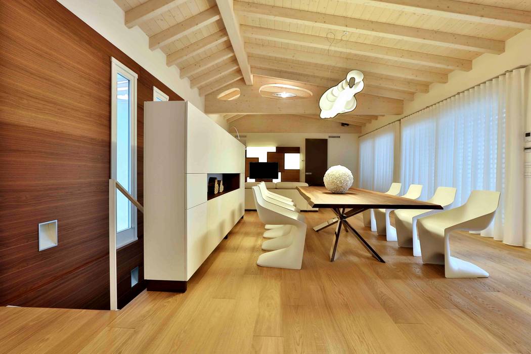 homify Dining room Wood Wood effect