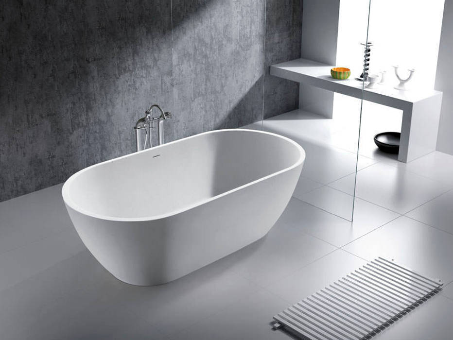 Bädermax freistehende Badewanen aus Mineralguss, Maxxwell AG Maxxwell AG Modern Bathroom Bathtubs & showers