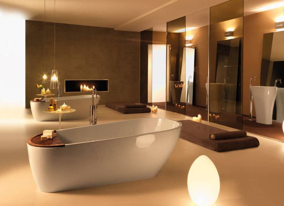 Bädermax freistehende Badewanen aus Mineralguss, Maxxwell AG Maxxwell AG Modern Bathroom Bathtubs & showers