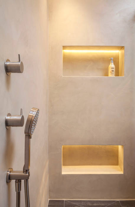 Fugenloses Bad mit Beton Cirè Einwandfrei - innovative Malerarbeiten oHG Ванная комната в стиле модерн