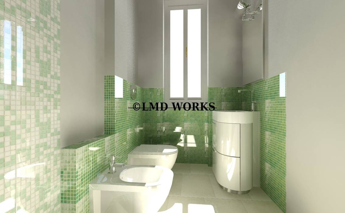 Un bagno per qualsiasi stile, Inarte Progetti di Lucio Mana Inarte Progetti di Lucio Mana Bagno eclettico