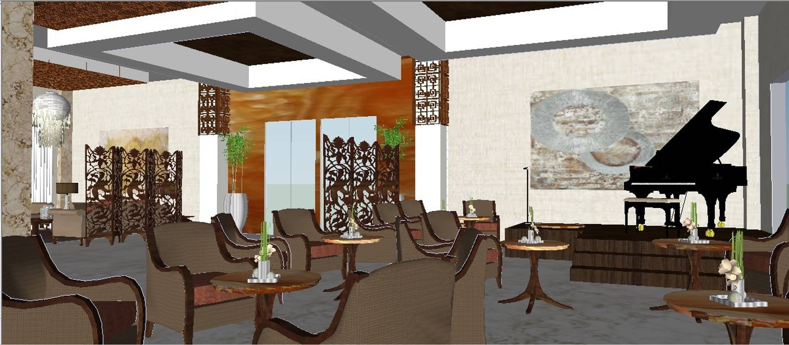 Proyecto Hotel Estilo Oriental / Oriental Style Hotel Project, Julia Design Julia Design Espacios comerciales Hoteles