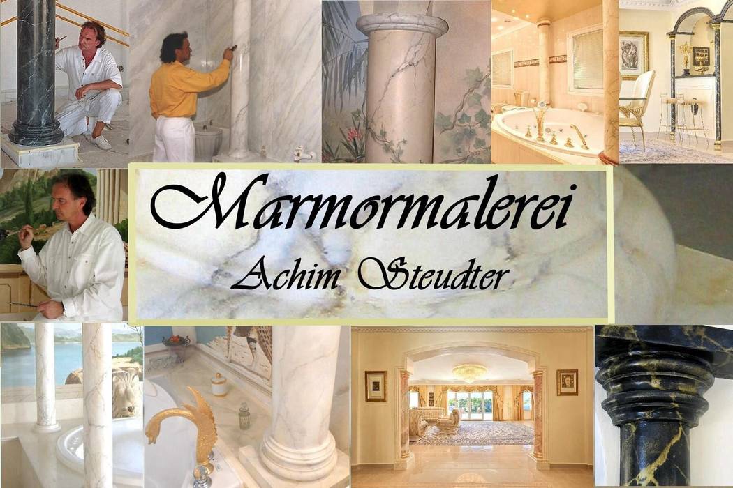 Marmormalerei. . So Edel wie Echter, Illusionen mit Farbe Illusionen mit Farbe Mediterranean corridor, hallway & stairs Accessories & decoration