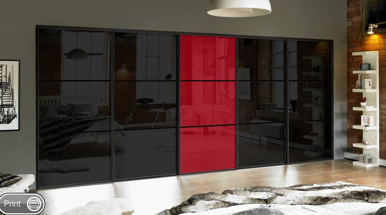 REd Sliding Doors, Wardrobe Design Online Wardrobe Design Online Bedroom Wardrobes & closets